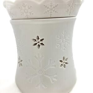Winter Scentsy Wax Warmer Blizzard Full Size White Snowflake Holiday Retired